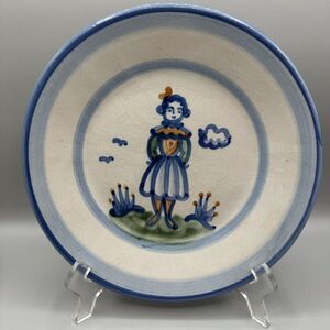 MA Hadley Plate Country Farm Girl Wife Lunch Crock Style 9” Vintage
